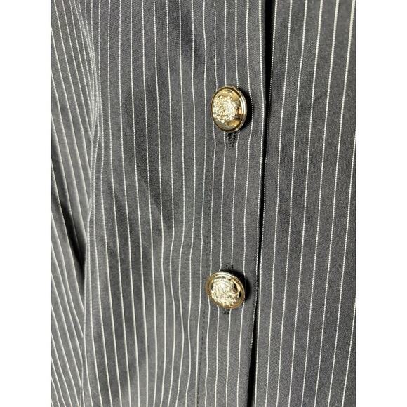 Suit Style Drop Waist Pinstripe Ladies Dress Size M - Picture 4 of 5